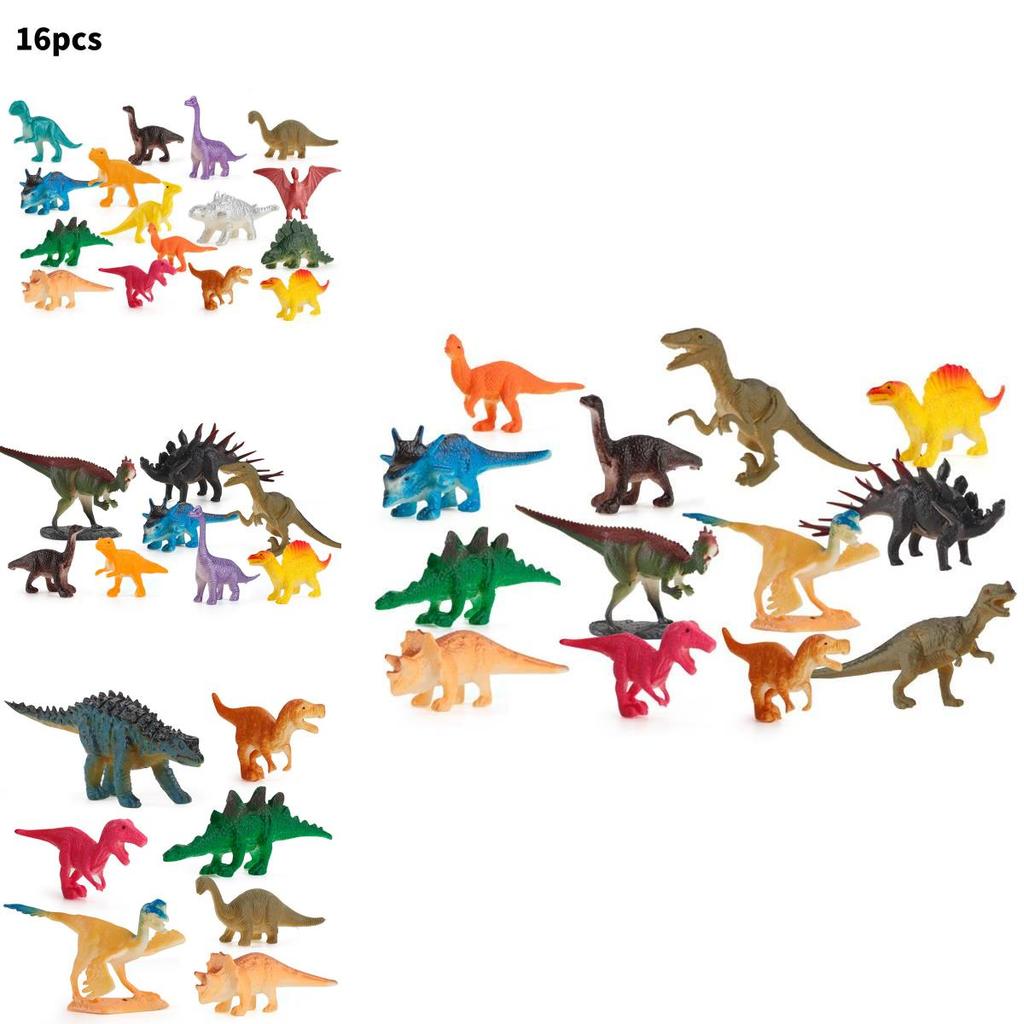Dinosaur Static Figures Pack With Durable Plastic Material For Gift And Play