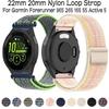 20mm 22mm Nylon Fabric Strap For Garmin Forerunner 965 265 165 55 255 955 Sports Band Bracelet Garmin Active 5/Vivoactive 5 Belt