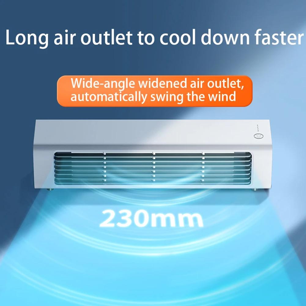 Silent Fan Office Home Air Cooler Strong Wind Wall Hanging Fan Summer Cooling Leafless Air Conditioner Fan Eary Wall Mounted