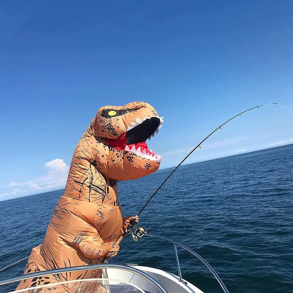 [24HOURS] Dinosaur Cosplay Dinosaur Kigurumi Tyrannosaurus Monster Cosplay Costume Air Filled Inflatable Party Unisex Inflatable G176 For Kids