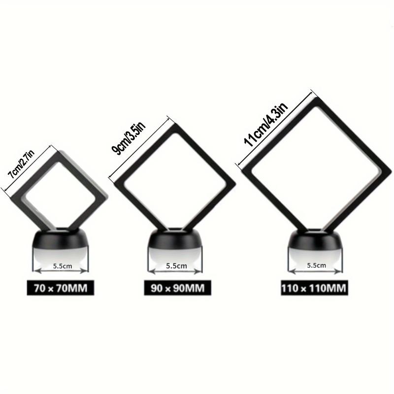 5 sztuk/zestaw Pudełko do przechowywania biżuterii 3D Opakowanie Etui Kamień szlachetny Pływająca rama Membrana Pierścień Etui na monety Uchwyt na naszyjnik