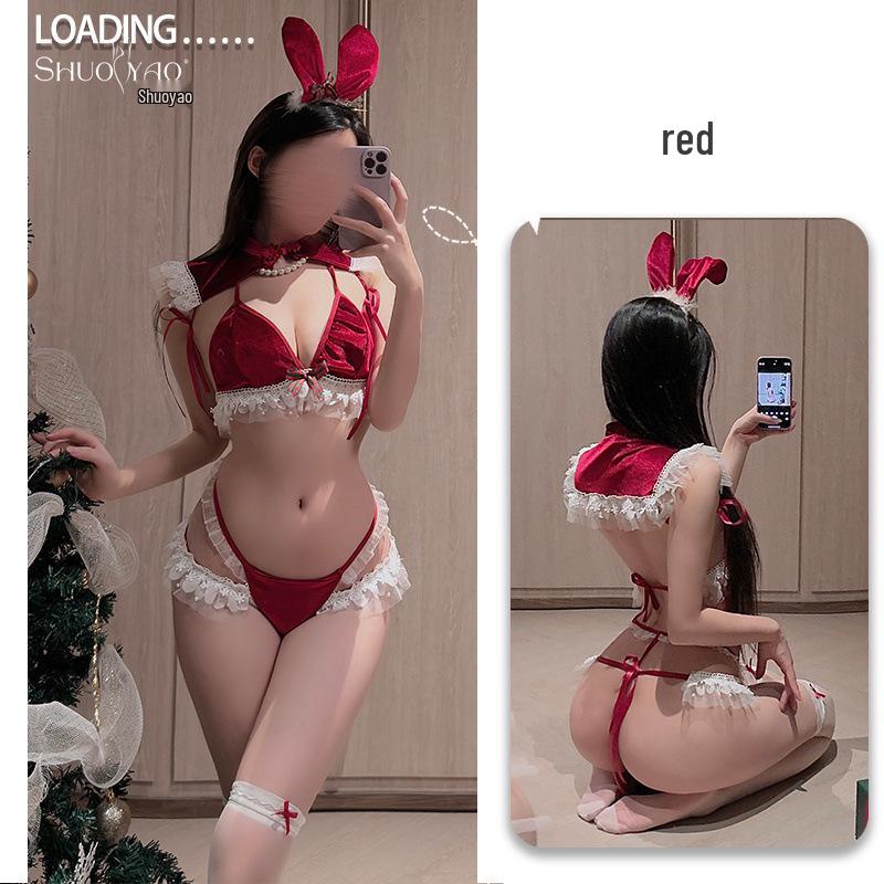 Shuo Yao Christmas Lingerie Bunny Pajama Set