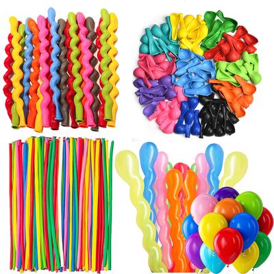 50/100 stuks Ballonnen Latex Spiraal / Lang / Rond Ballon Gekleurd Festival Feest Decoraties Benodigdheden DIY Verjaardag Bruiloft TMZ