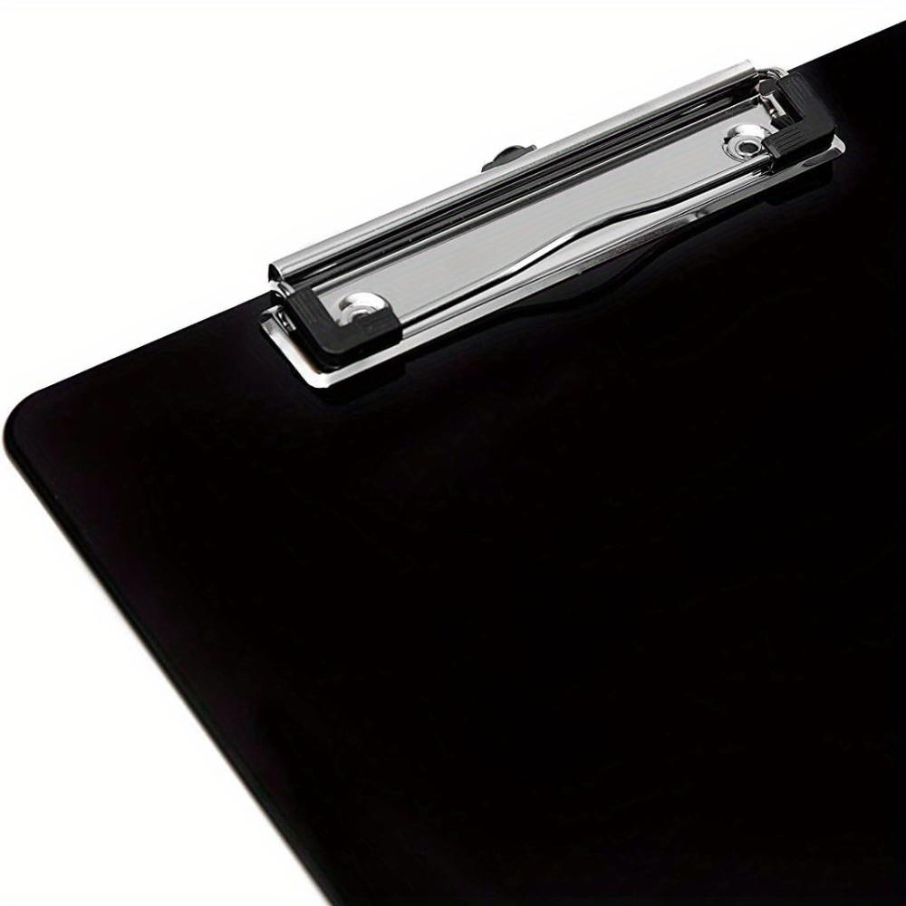 1pcs Black Plastic Clipboards, 12x8inch Clipboard Holds 80 Sheets, Low Profile Black Clip Boards in Bulk for Writing, board clip