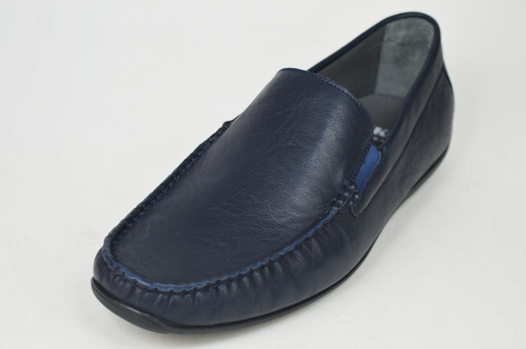 Mokasyny ikos 14423 40 Granatowa skóra