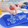 Silikonová forma na ledové kostky potravinářské kvality se 160 kostkami a designem pro snadné vyjímání, ideální pro domácí bar, koktejly, studené nápoje a letní večírky
