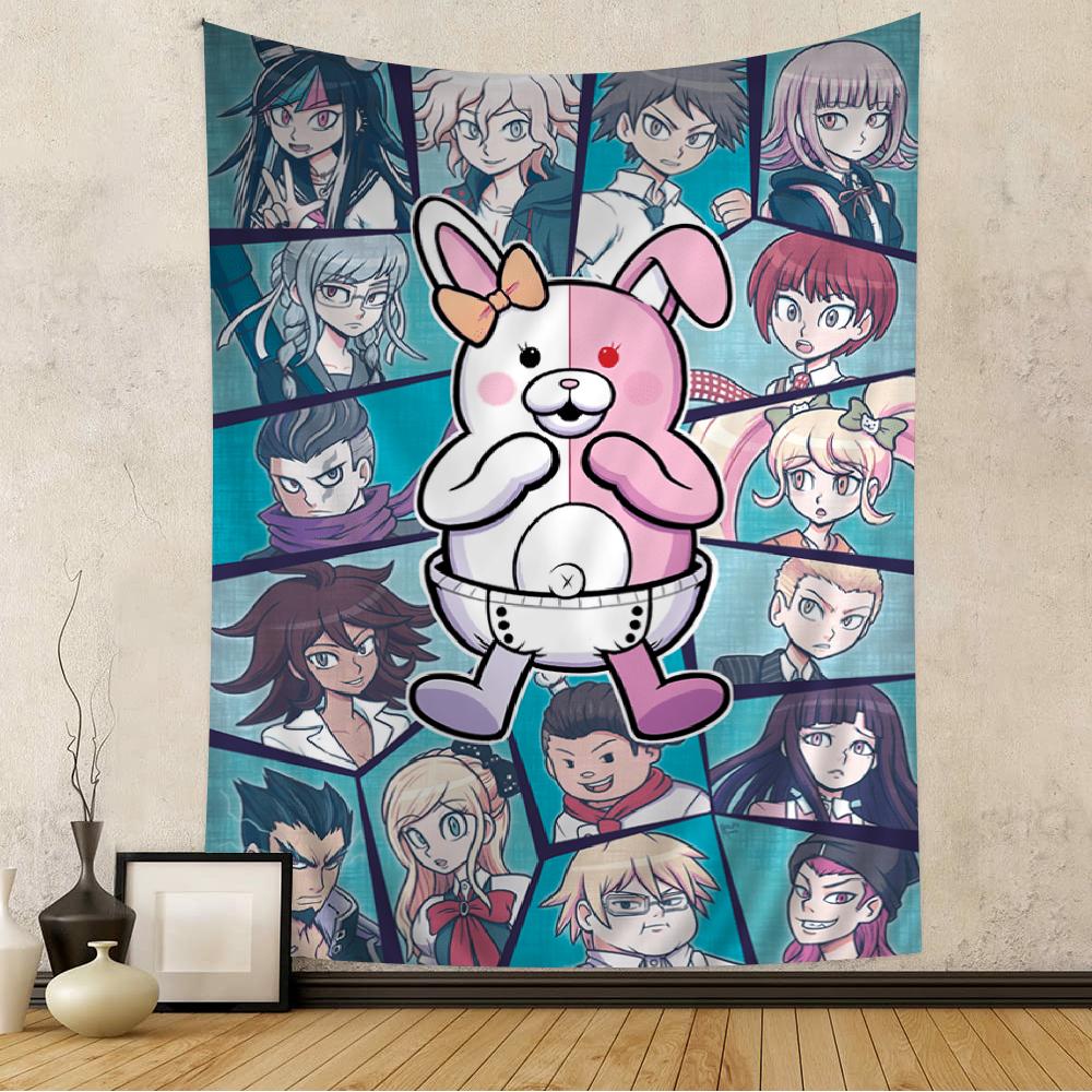 Classic Anime Game Series Danganronpa Colorful Tapestry Wall Hanging Bohemian Wall Tapestries Mandala Wall Art Decor