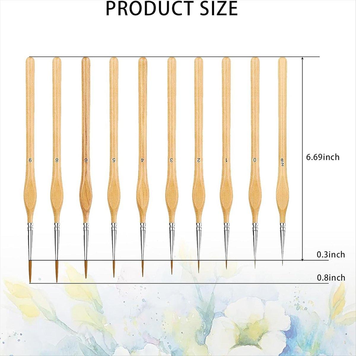 

BHBL Detail Brushes Set of 10 Brushes Thin Brushes for Acrylic, Watercolor, Face, Nails, Scale Model Painting, Line Drawing China Mainland