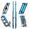 Closed Hole C Flute 16 Keys Cupronickel Nickel plated Wind Instrument with Carry Case Flute Stand Gloves Cleaning Cloth