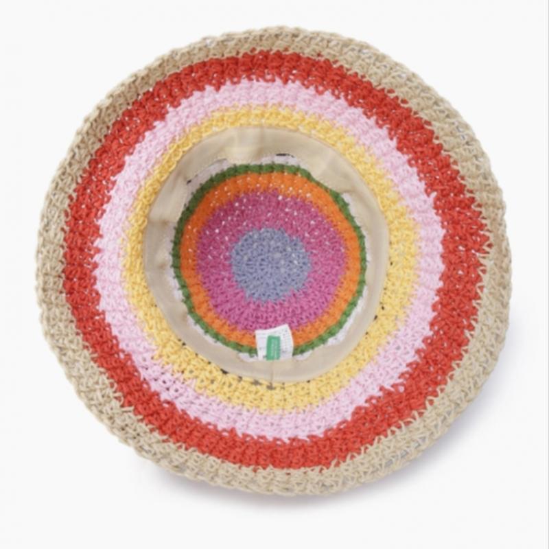 Benetton Benetton Gestreifte Rattan-Strickmütze Bccpa8531