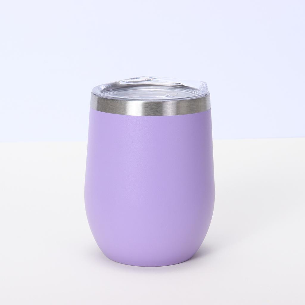 Hot-Selling 12oz Straight Cup Stainless Steel Double Wall Vacuum Insulated Wine Tumbler Straw Travel Office Use Modern
