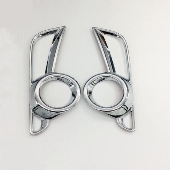 Chrome Front Fog Light Frame Lid Cover Trim For 2017- Toyota Highlander 2pcs