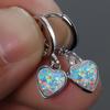 European and American Style Minimalist and High End Heart Shaped White Diamond Ear Buckle Earrings