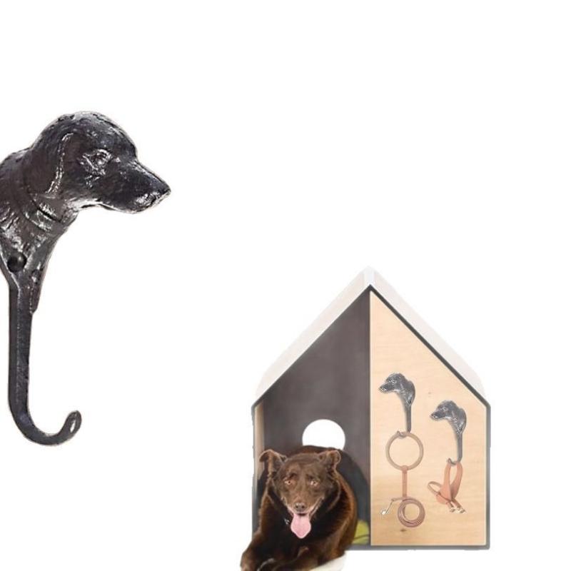 1pc Rustic Cast Iron Hook Dog/Cat/Elephant Hanger Wall Mounted Key/Coat/Towel Decor Kitchen Home Improvement Metal Wrought