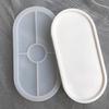 Silicone Resin Oval Tray Mold,Epoxy Resin Casting Mold for Jewelry Storage Plate
