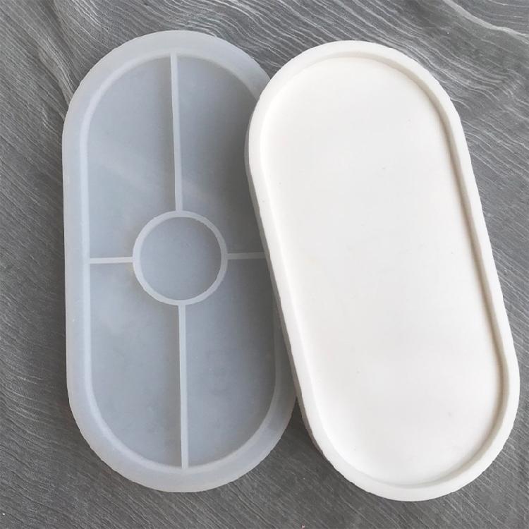 Silicone Resin Oval Tray Mold,Epoxy Resin Casting Mold for Jewelry Storage Plate