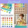 Montessori Wooden Shape Blocks With Color Matching And Cognitive Development For Kids
