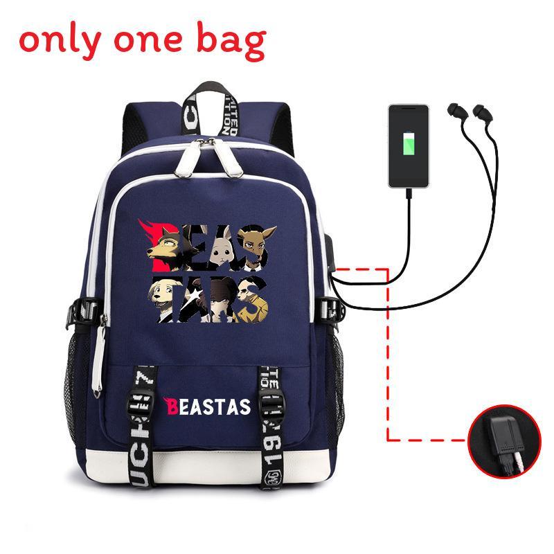 

Beastars Animal Rhapsody Backpack For Teens With Breathable Polyester Material Blue E