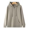 Womens 320g Cotton Blend Hooded Zip-Up Sweatshirt Loose Fit Casual Pullover