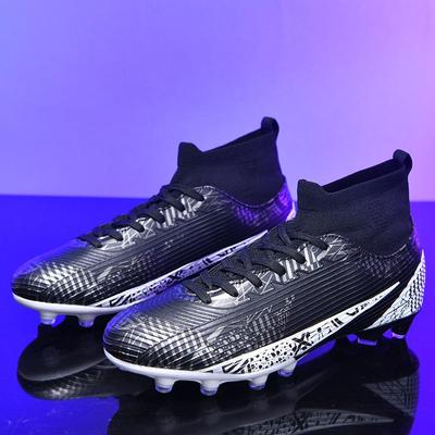 Pánské kopačky s dlouhými hroty Vysoké kotníkové kopačky FG Venkovní kopačky na trávu Kopačky na trénink Sportovní kopačky
