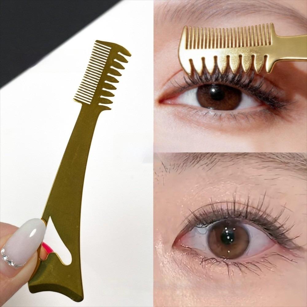 Delicate Finish 3-In-1 Eyelash Brush Long Wear Eyeliner Aid Tool  Makeup Artist