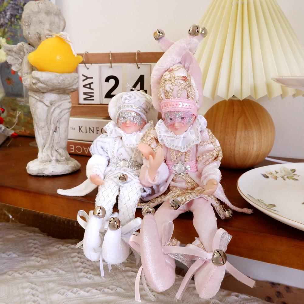 Elf Dolls with Mask Christmas Tree Pendant Ornaments Boy Elf Toy On The Shelf Hanging Decoration Navidad Natal New Year Gifts