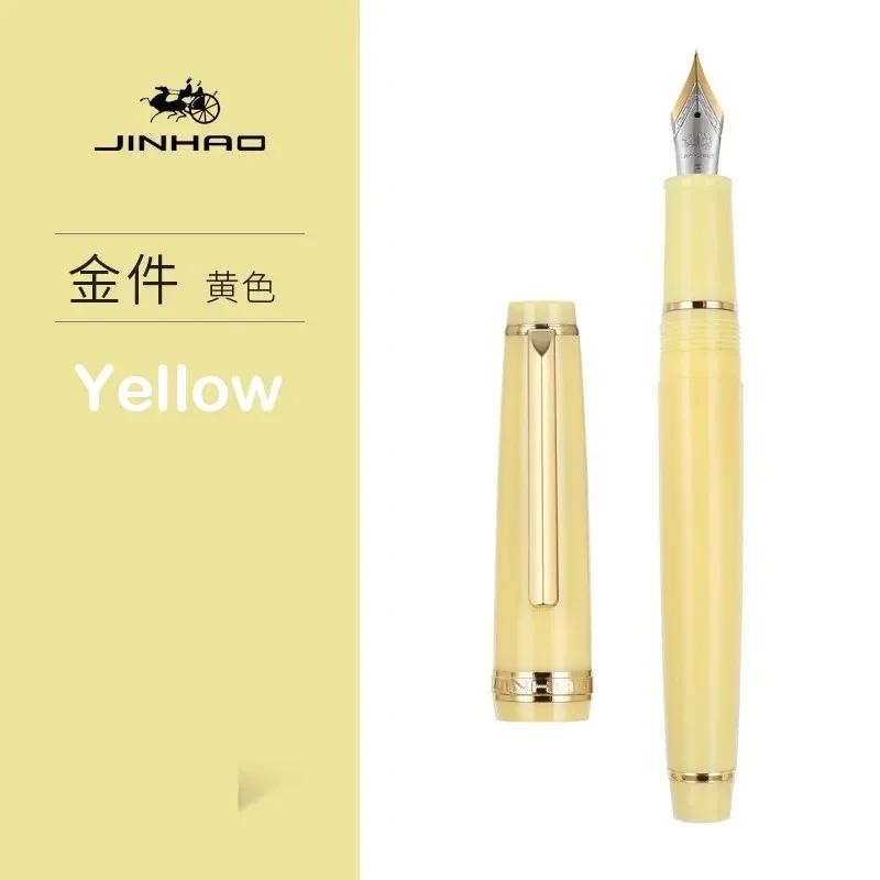 JINHAO 82 Fountain Pen Transparency Pen Spin Golden EF F M Nib Business Office School Supplies Ink Pens Stationery