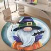 1pc Halloween Gnome Office Round Area Rug, Indoor Mat Suitable ForOffice, Under Office Chairs Bedroom Living Room Home Decor, Room Deco T110