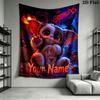 Gremlins Gizmo Custom Name Wall Tapestry Aesthetic Wall Hanging Printed Fabric Blanket Decorative Tapestries for Bedroom Living Room Home Decor