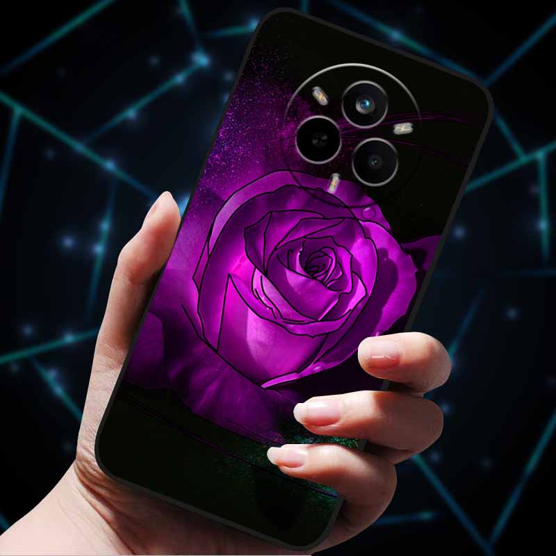 For Realme 14 Pro 5G Case 14Pro+ Soft Silicone Bumper 3D Flowers Emboss Phone Cases for Realme 14 Pro+ Plus Back Covers Shells