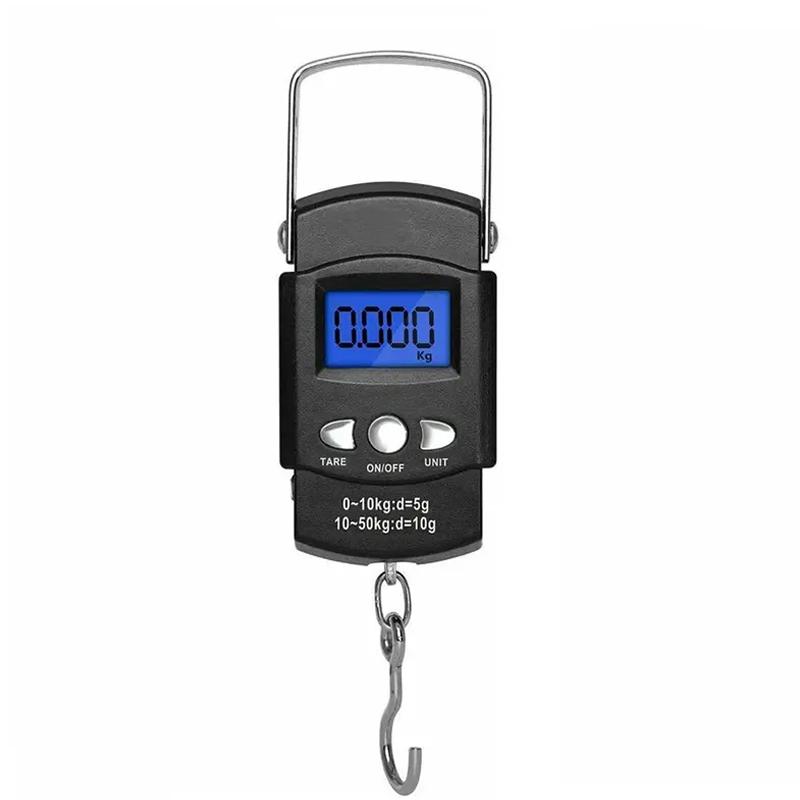 

Electronic Digital Scale Travel Fish Luggage Hanging Hook Weight Portable LCD Mini Pocket Digital Travel Backlight Weight Tools чёрный