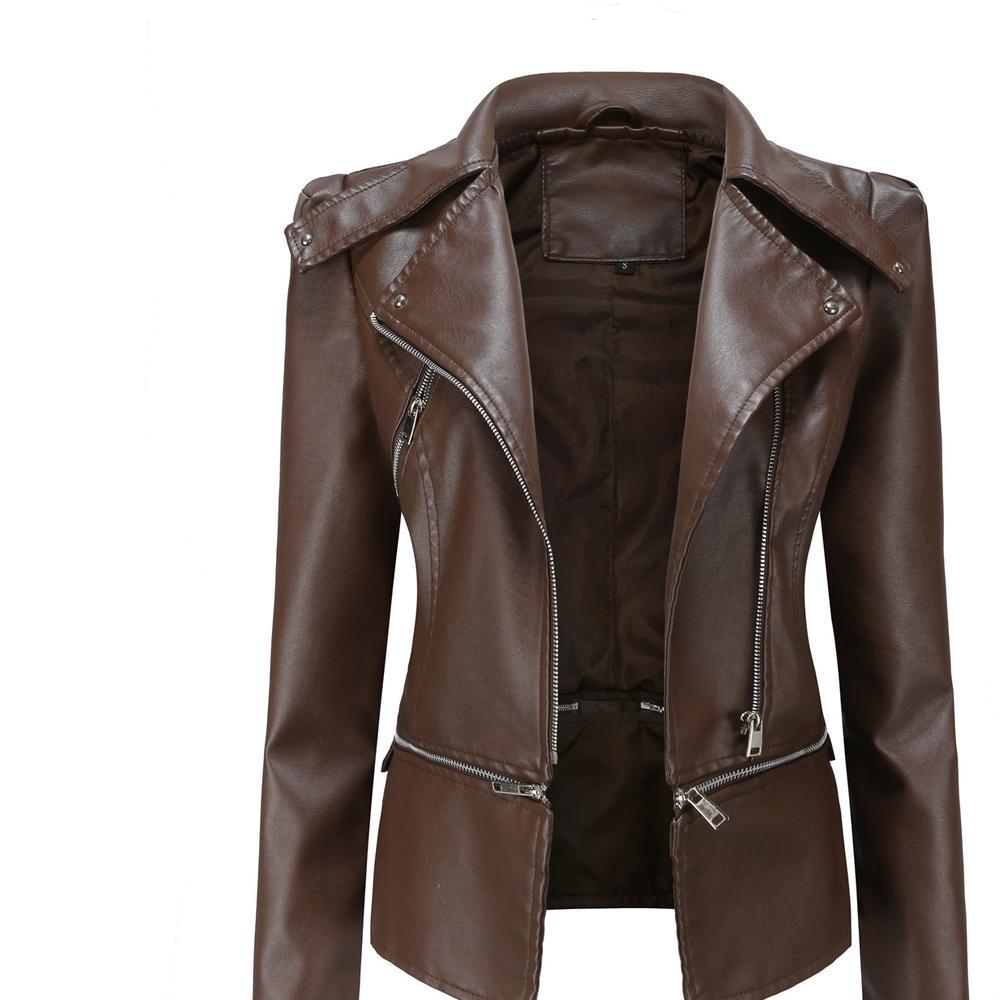 Women's New Leather Clothing  Detachable Spring and Autumn Outerwear  Women's Fashionable Casual Jacket