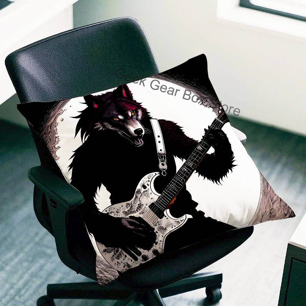 Alpha Sigma Wolf Cool Kissenbezug für Sofa-Dekor Auto Büro Zimmer Druck Kissenhülle Dekorationen und Schutz