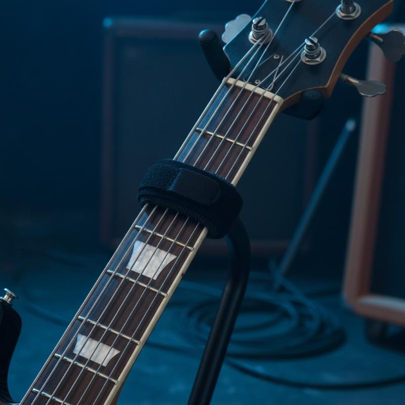 Black Guitar String Mute Wraps Noise Reducing Fret Silencers For Guitars Basses Ukuleles