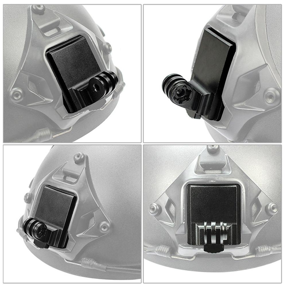 Aluminum Tactical Helmet Mount Base Holder for GoPro Hero 13/12/11/10/9/8 DJI Osmo Action 6/5 Pro/4/3 Nano Insta360 AKASO Camera