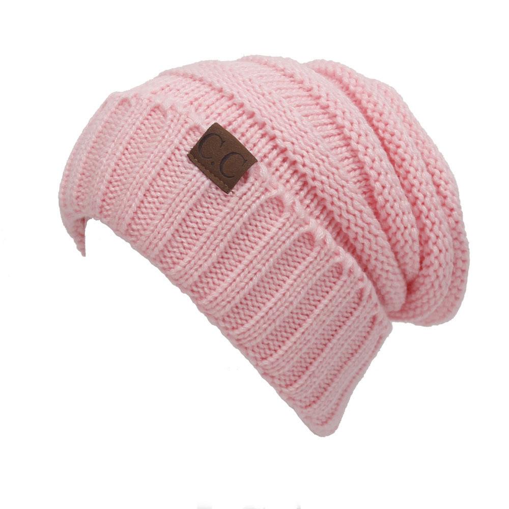 Warm Winter Knitted Beanie Soft Acrylic Fabric Cozy Dome Hat For Cold Weather