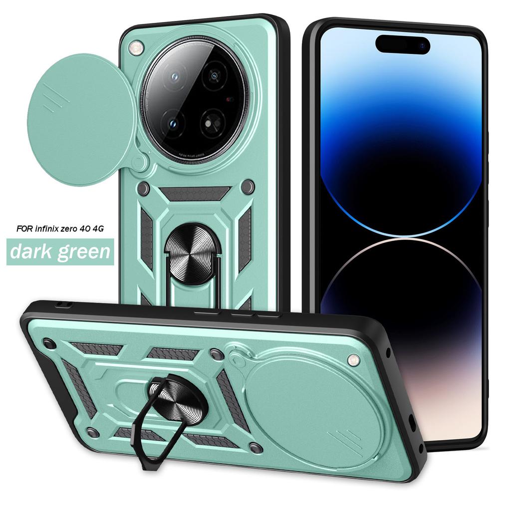 For Infinix Zero 40 4G Case Infinix Zero 40 5G Cover Magnetic Ring Holder Armor Phone Case Slide Camera Protect Back Cover