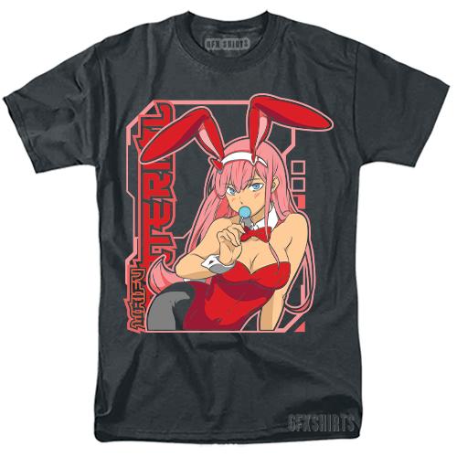 Zero Two Shirt Darling in the Franxx Anime Hentai Waifu Cosplay Graphic T-shirt L