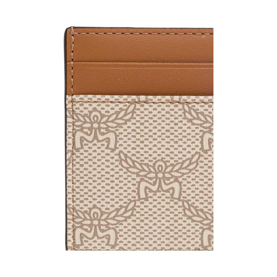 MCM Logo Cotton Card Holder Women Accessories Light-Brown MYAEAAC020I9
