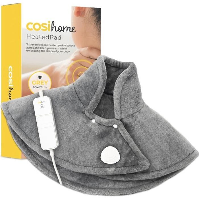 Cosi Home Coussin Chauffant Epaules et Dos Tour de Cou, Chauffe-épaules Électrique, 3 niveaux de chaleur réglables et télécommande