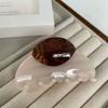 Contrast Color Half-circle Hair Claw Acrylic Retro Hair Carb Clip Acetic Acid Shark Clip  Women