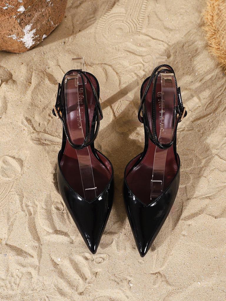 French Chic High-Heeled Slingback Sandals - Pointed Toe Stiletto Heels