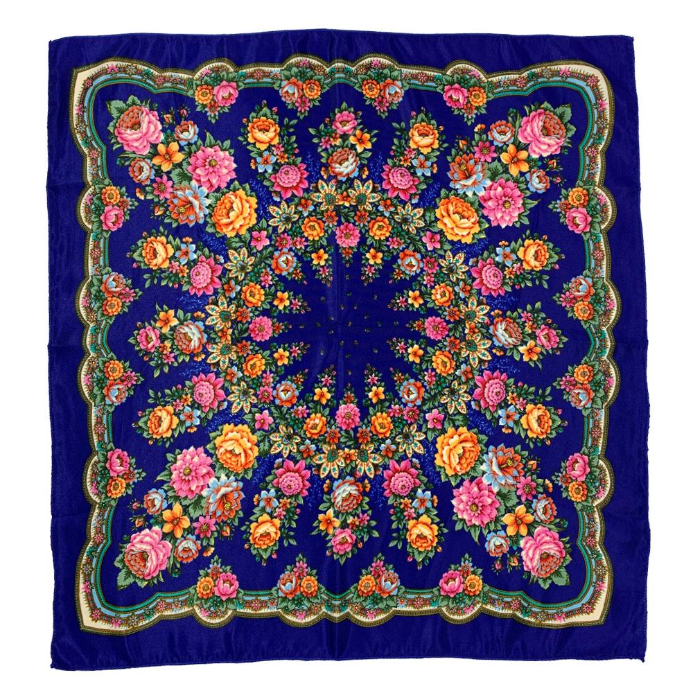 Ethnic-Style Women’s Cotton Scarf: Russian Specialty Dustproof Sun Protection Shawl