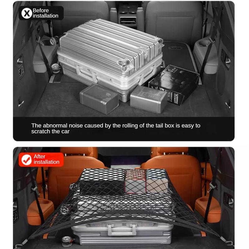 

A51K-Car Trunk Luggage Storage Net Bag Accessories For Leading Ideal Lixiang L7 L8 L9 Parts чорний