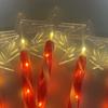 Yousheng 5Pcs Outdoor Solar Garden Lights IP44 Waterproof No Wiring Required Easy Install Snowflake Christmas Decorations Stake Lights