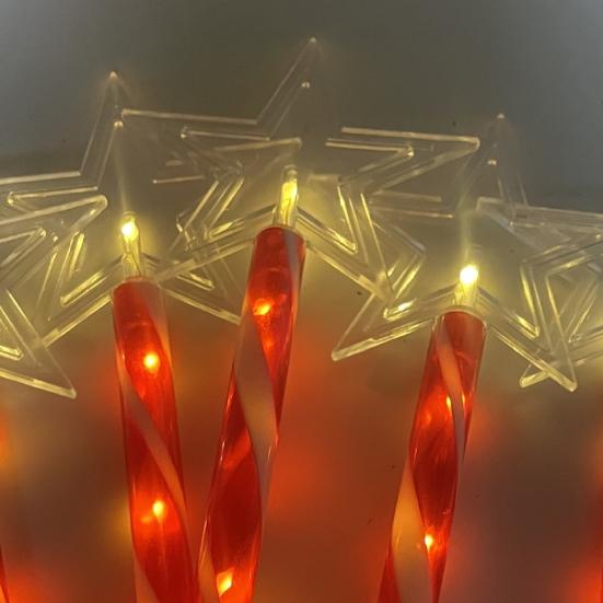 Yousheng 5 stk utendørs solenergi hagelys IP44 vanntett Ingen ledninger nødvendig Enkel installasjon Snowflake julepynt Stake lys