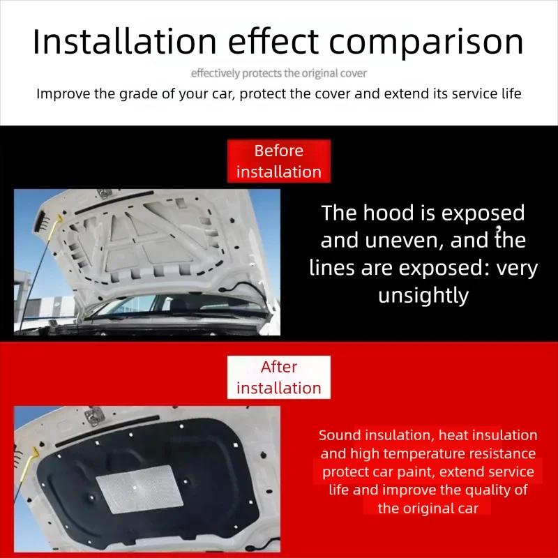 For MG4 EV Urban 2026 2027 AH4EM MK2 Car Front Hood Lining Noise Reduction Cotton Soundproof Heat Insulation Pad Car Accessories Heat Shields 2