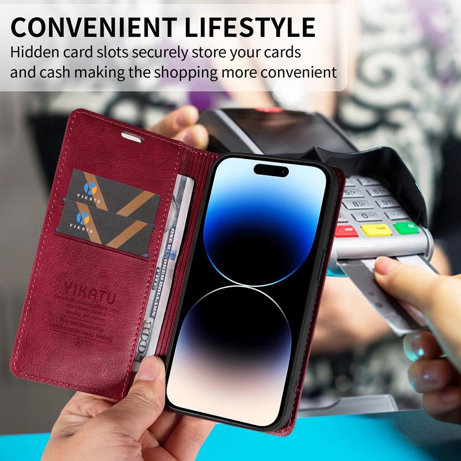 Premium Leather Strong Magnetic Phone Case for Google Pixel 9 Pro Pixel 8 8 Pro 9A 8A 7A Pixel 6 6A Pro Kickstand Wallet Case with Card Slots