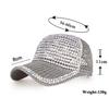 Cappellino da Baseball da Donna Completamente Ricoperto di Diamanti - Primavera/Estate B694