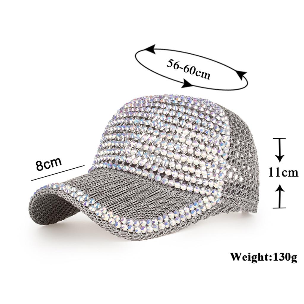 Cappellino da Baseball da Donna Completamente Ricoperto di Diamanti - Primavera/Estate B694